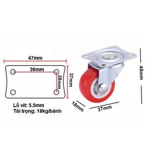 BÁNH XE NHỎ 25-75mm