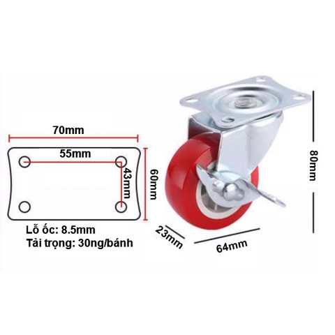 BÁNH XE NHỎ 25-75mm