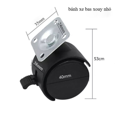 BÁNH XE NHỰA BASS XOAY 40, 50mm