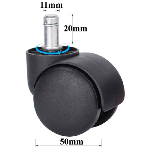 BÁNH XE NHỰA TY ĐẨY M6 ĐẾN M10