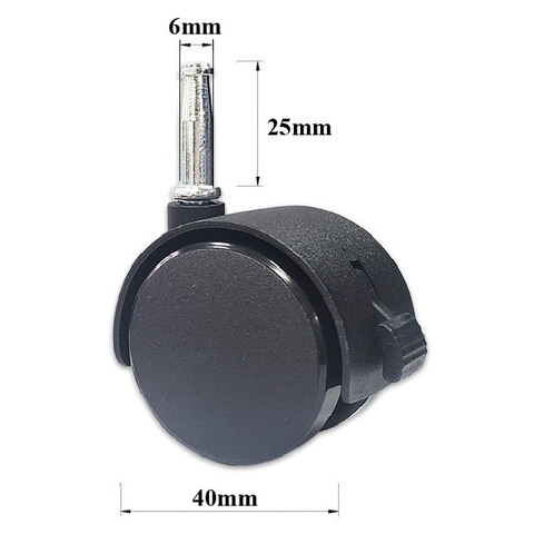 BÁNH XE NHỰA TY ĐẨY M6 ĐẾN M10