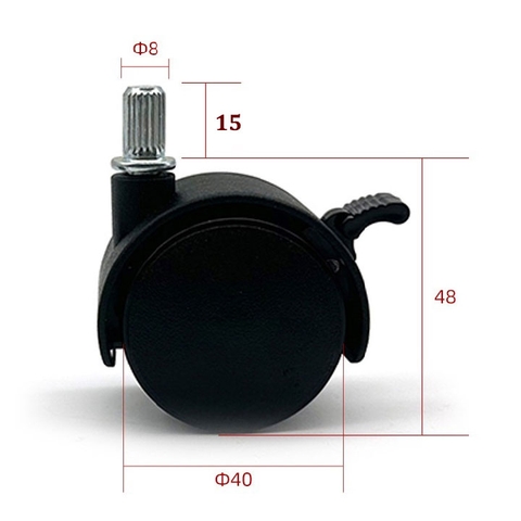 BÁNH XE NHỰA TY ĐẨY M6 ĐẾN M10