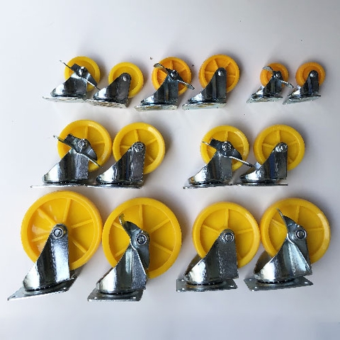 BÁNH XE NHỰA VÀNG 30 ĐẾN 120mm