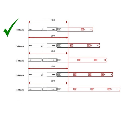 RAY TRƯỢT BI BẢN 42MM