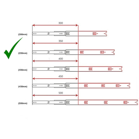 RAY TRƯỢT BI BẢN 42MM