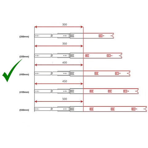 RAY TRƯỢT BI BẢN 42MM