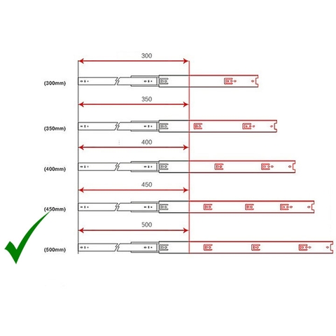 RAY TRƯỢT BI BẢN 42MM