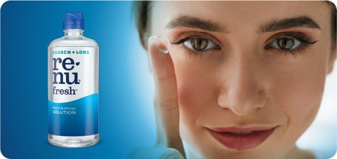 Nước ngâm lens Renu 120ml -Bausch Lomb, nước rửa kính áp tròng - Lens Optic