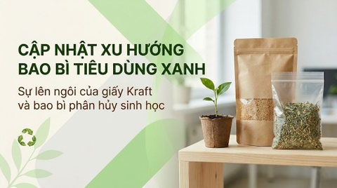 Cập nhật xu hướng bao bì tiêu dùng xanh: Sự lên ngôi của giấy Kraft và bao bì phân hủy sinh học