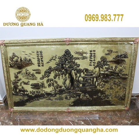 Tranh xước đồng quê khung đồng