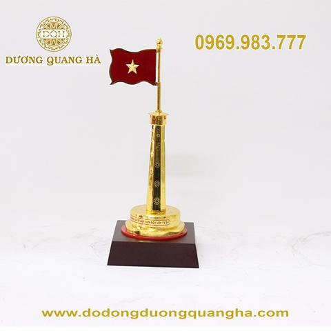 Cột cờ mạ vàng cao 30cm