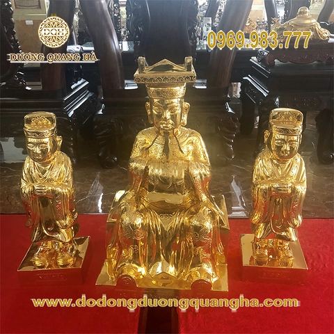 Tượng Đồng Vua Cha Ngọc Hoàng Và Nam Tào Bắc Đẩu Mạ Vàng