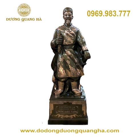 Tượng Trần Hưng Đạo Đồng Đỏ Phớt Nỉ