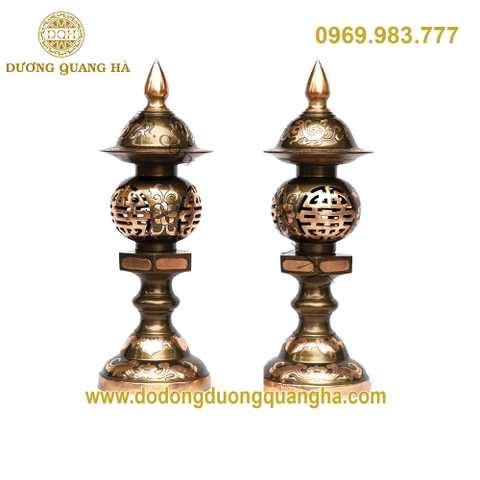 Đèn Thờ Bằng Đồng Đỏ Phớt Nỉ