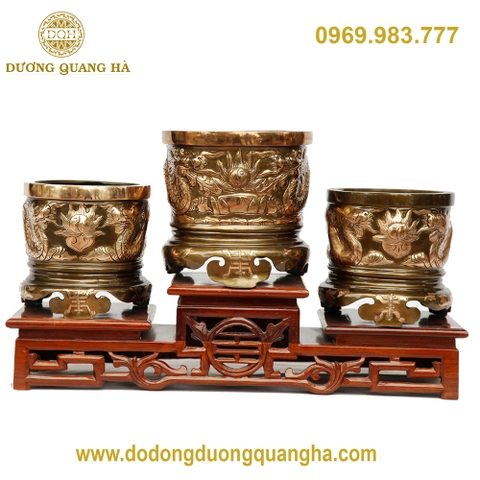 Bát Hương Đồng Đỏ Phớt Nỉ