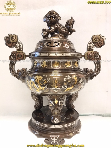 ĐỈNH THỜ CAO 50CM KHẢM NGŨ SẮC