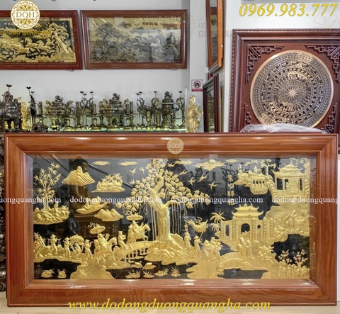 TRANH VINH QUY BÁI TỔ DÁT VÀNG 9999