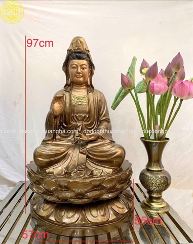 Tượng Phật Quan Âm bằng Đồng Đỏ