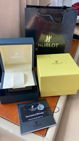 Hộp Hblot mix gỗ - da đen