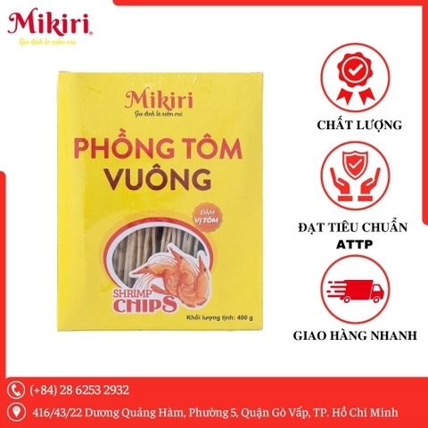 Phồng tôm Mikiri - Hộp vuông bánh vuông cao cấp 30