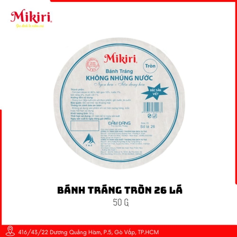 BÁNH TRÁNG NƯỚNG "CÀ KHỊA" - DÒNG BÁNH TRÁNG NƯỚNG RUỐC TỪ MIKIRI 36