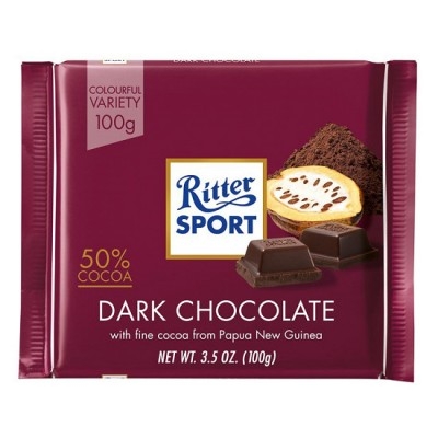 Sô cô la đen 50%  cacao hiệu Ritter Sport 100g