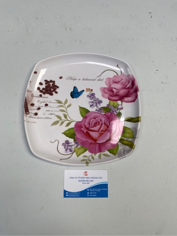 đĩa vuông hoa 1293