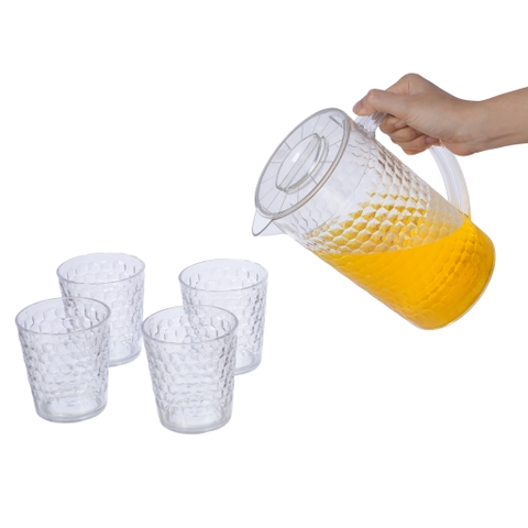 BỘ CA TỔ ONG 1900ML 4 CỐC HOKORI 6075-1