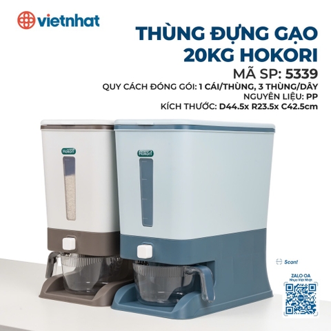 THÙNG ĐỰNG GẠO 20KG HOKORI 5339