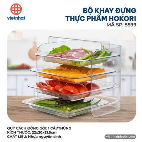 BỘ KHAY ĐỰNG THỰC PHẨM HOKORI 5599