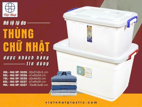 THÙNG CHỮ NHẬT 75L 5335