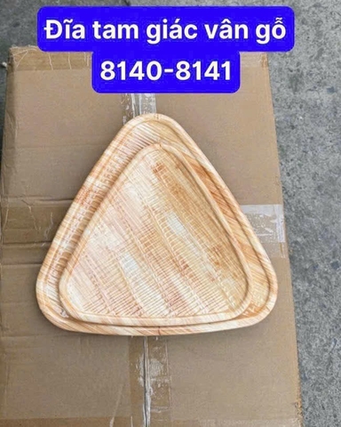 Đĩa tam giác vân gỗ 8140