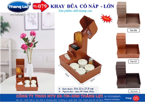 Khay đũa có nắp lớn 079