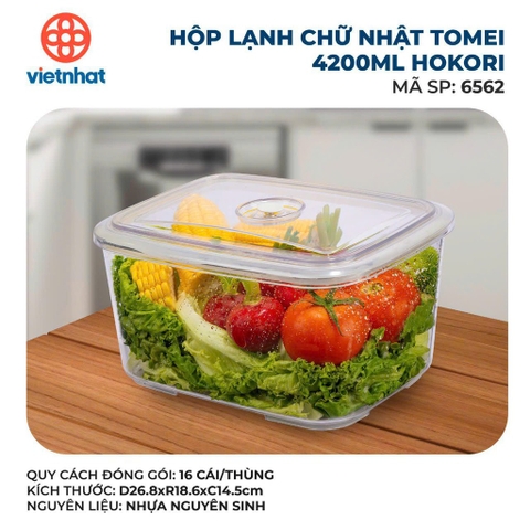 HỘP LẠNH CHỮ NHẬT TOMEI 2000ML HOKORI 6561