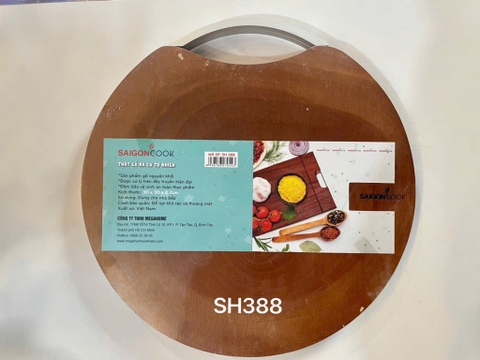 thớt gỗ tròn xà cừ 388