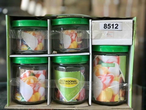 lọ gia vị bộ 5 trơn 8512