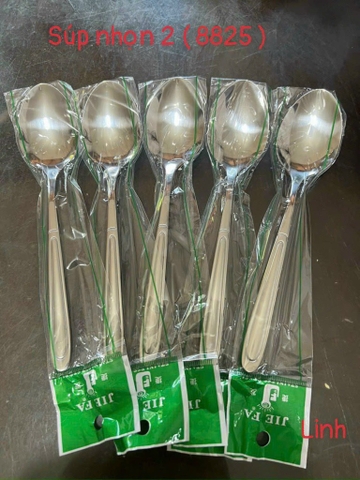 thìa súp 2 nhọn xanh 8825