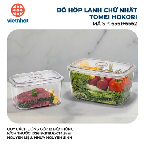 BỘ HỘP LẠNH CHỮ NHẬT TOMEI HOKORI 6561+6562