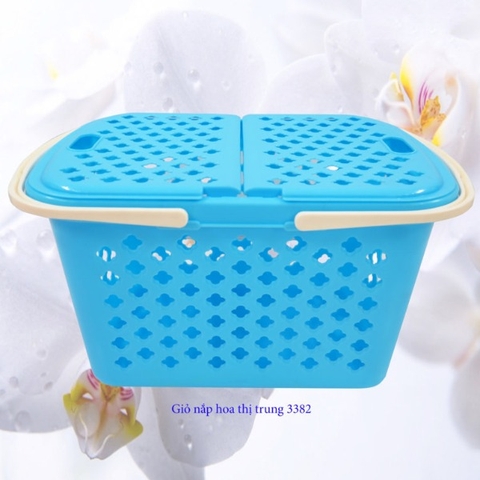GIỎ NẮP HOA THỊ TO 3383