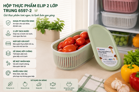 HỘP THỰC PHẨM ELIP 2 LỚP TRUNG 6597-2