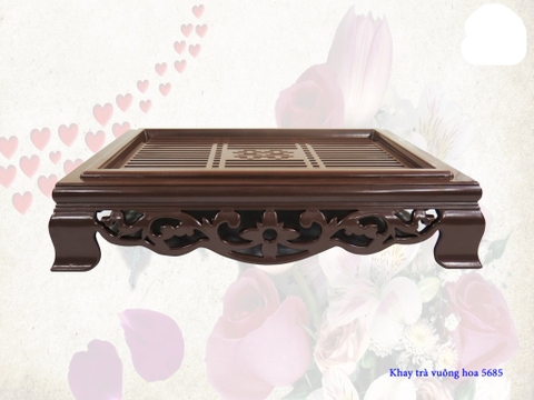 KHAY TRÀ VUÔNG HOA 5685