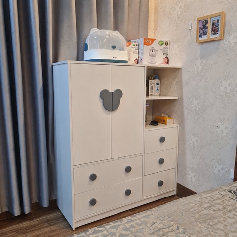 TỦ  NHỰA ĐÀI LOAN 2 CÁNH 5 NGĂN SÂU 45