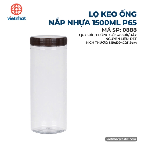 LỌ KEO ỐNG NẮP NHỰA 1500ML P65-0888