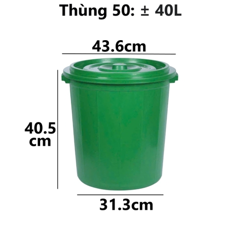 Thùng 50L Gia Long đỏ 9105