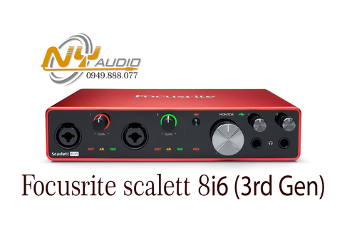 Focusrite Scarlett 8i6 (3rd Gen) Audio Interface hàng nhập khẩu chính hãng 