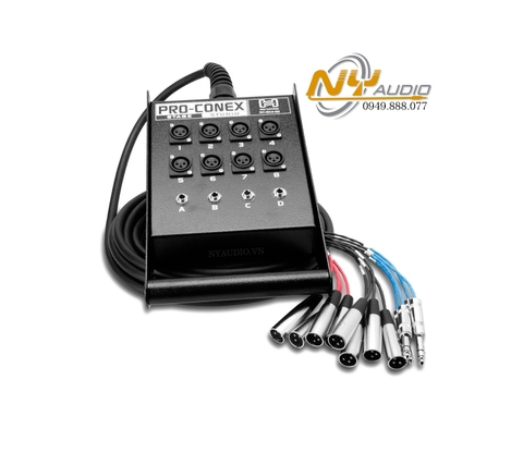 Hosa Stage Box Snake 8 XLR Sends & 4 TRS Returns hàng nhập khẩu