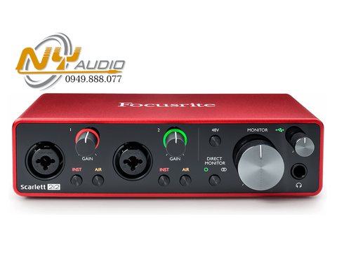 Focusrite Scarlett 2i2 Gen 3 Audio Interface hàng nhập khẩu chính hãng