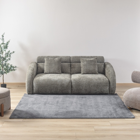 Thảm trải sàn Aarhus xám đậm dệt trượt nước khổ tùy chọn