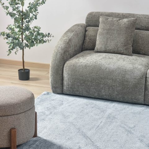 Thảm trải sàn Aarhus xám xanh dệt trượt nước khổ tùy chọn