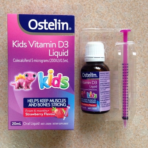 Ostelin Vitamin D liquid Kids dạng siro của Úc
